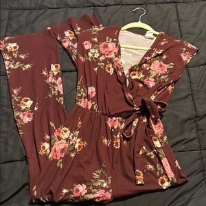 Floral Wrap Jumpsuit